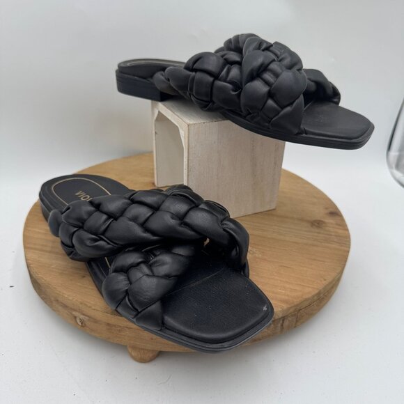 Vionic Braided Cross Strap Slides Kalina Black size 7.5 - Picture 3 of 15